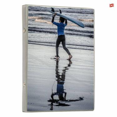 Imagem de Album De Fotos 15X21/60 Prata-Escovado Lembranças Com Visor