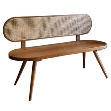 Imagem de ZzleoyuUUs-12 Banco de jardim externo 47,2/59,0/62,9/70,8, banco de madeira retrô com encosto, assentos de lazer internos e externos para 2 pessoas (120 x 52 x 83 cm)