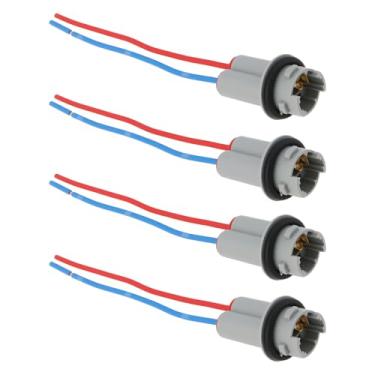 Imagem de Micro Traders 4 cabos de plugue de base de lâmpada de carro 12/24V 5W adequado para lâmpadas de halogênio e LED