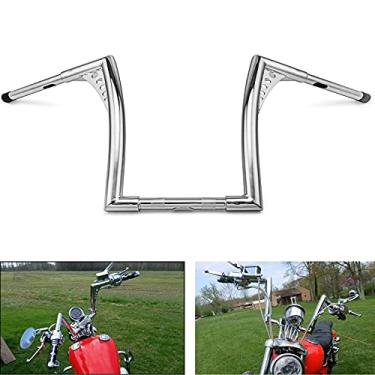 Imagem de WSays Chrome 25,4 cm Ganchos de macaco guidão 3,8 cm de diâmetro barra compatível com Harley Sportster XL 1200 883 Dyna Softail Touring Road Glide Road King Modelos