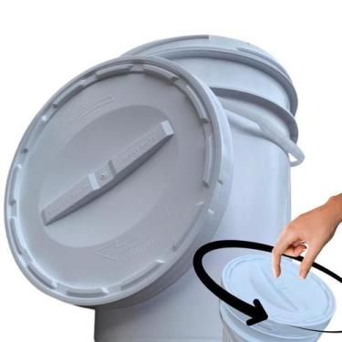Imagem de Balde Para Lava Rapido 20 Litros Tampa Rosca - Kit 18 Pçs - Nastripack