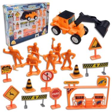 Imagem de Kit Carrinhos Caminhão Construção Miniatura Trator Truck Gui