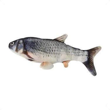 Imagem de Peixe Eletrico De Brinquedo Arranhador Interativo Para gato - Fish toy