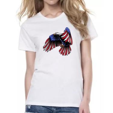 Imagem de Camiseta Baby Look Aguia penas bandeira EUA - Alearts, M