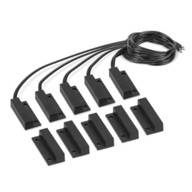 Imagem de Sensor magnetico c/ fio xas sobrepor black 5 peças intelbras