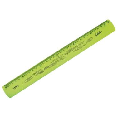 Imagem de Regua 30 Cm Flexivel Amarela Neon Waleu