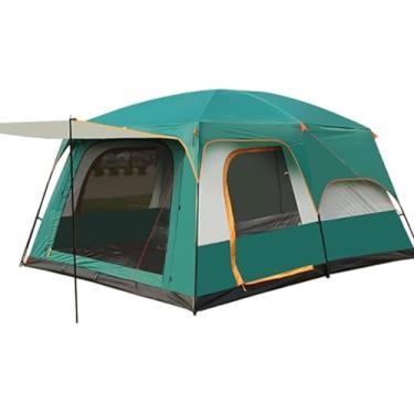 Imagem de Tendas Para Camping Com Varanda, Tenda Instantânea Barraca De Acampamento Automática, À Prova D'Água À Prova De Vento Fácil De Montar Em Poucos Minutos Ideal, Green, 380 * 260 * 195cm