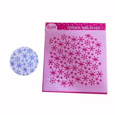 Imagem de SG38 Estêncil flocos de neve para confeitaria e artesanato. - confeita