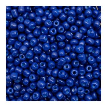 Imagem de Miçanga 6/0 Passante Perolado Vidrilho Azul 4mm 150pçs 15g - Macall