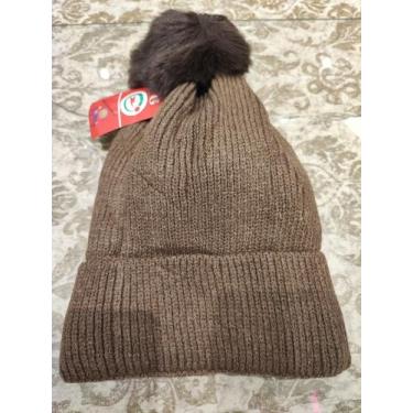 Imagem de Touca Feminina La Capuz Pompom Térmica Frio Intenso - Zg, Marrom lisa