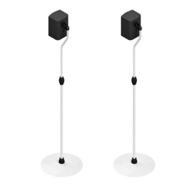 Imagem de 2 Suporte Pedestal Ajustável Caixa De Som Home Theater Branco - AVATRO