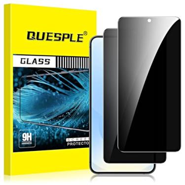 Imagem de QUESPLE Película de privacidade para Galaxy S25, pacote com 2 películas de vidro temperado premium à prova de estilhaçamento para Samsung Galaxy S25 5G, protetor de tela de privacidade/3D curvado