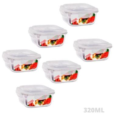 Imagem de Pote Papinha Tempero Grão 320ml Vidro Tampa Não Vaza - 6 Un - QUALITY 
