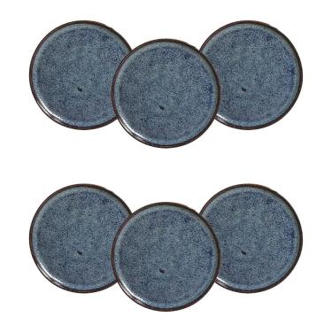 Imagem de Conjunto de Pratos para Pão Porto Brasil Bio Titanium - 6 Peças