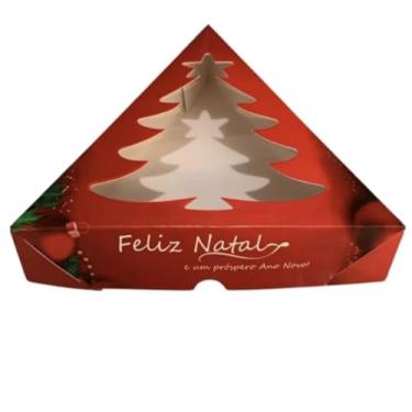 Imagem de Caixas Árvore Natal Sem Berço Para Biscoitos, Doces, Presentes,Embalagem com Visor em Acetato. Lembrancinha de Final de Ano (20 X20X18 Cms) (10)