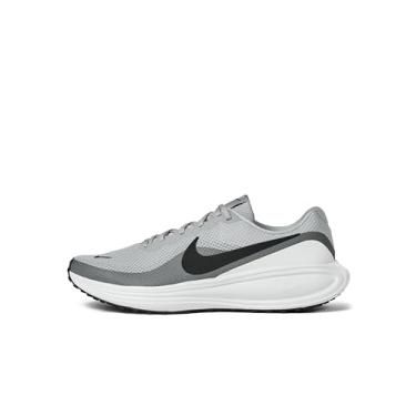 Imagem de Nike Tênis de corrida masculino Revolution 8 Road, Cinza fumê claro/preto/cinza fumê e branco, 40