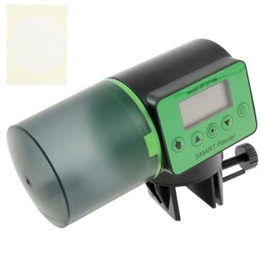 Imagem de KTZCTPCA Alimentador automático de peixes, dispensador automático recarregável de alimentos para peixes, dispensador de alimentos para tanques de peixes, dispensador automático de alimentador de