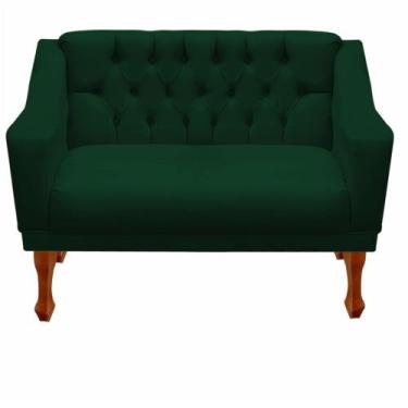 Imagem de Sofá Namoradeira Grécia 2 Lugares Estofado no Suede  Design Moderno, C