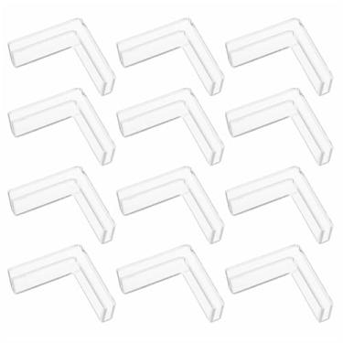 Imagem de PIYANYO Luminária de vidro transparente em forma de L conectores de painel de vidro de 90 graus para armários de exibição de aquários sem bordas e fxação de vidro faça você mesmo, 12 peças