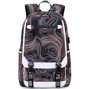 Imagem de Mochilas impressas à prova d'água para computador mochila de viagem co