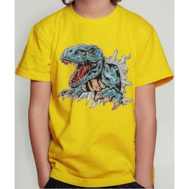 Imagem de Camiseta Camisa Infantil Juvenil Menina Menino Desenho Dinossauro Md1 