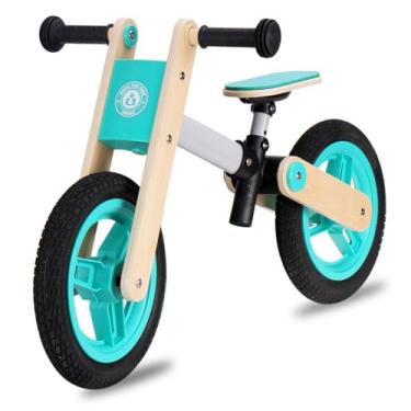 Imagem de Udeas Bicicleta de equilíbrio de madeira sem pedal, verde