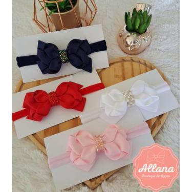 Imagem de Faixinhas para bebe, laços, tiara. - Allana Boutique de Laços, Azul ma