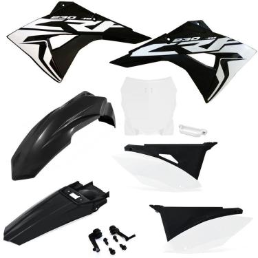 Imagem de Kit Plástico Biker Next Crf 230 Com Number Plate F1rst e Adesivos
