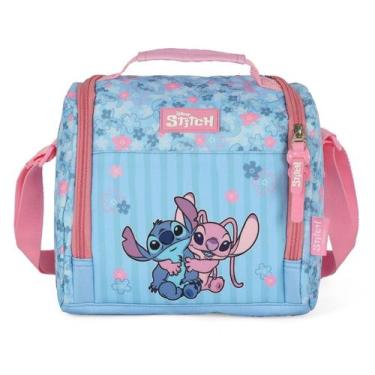 Imagem de Lancheira Térmica Escolar Juvenil Stitch Angel ROSA - Luxcel