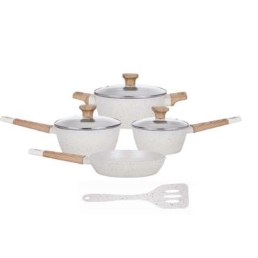 Imagem de Jogo De Panelas 5 Pçs Indução Rev Cerâmico Mármol Mimo Style