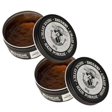 Imagem de Kit 2 Pomadas Modeladora Fixadora Muchacho Brilho Efeito Molhado - Lev