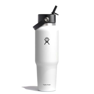 Imagem de Hydro Flask Garrafa de viagem de canudo flexível de 1,134 g branca