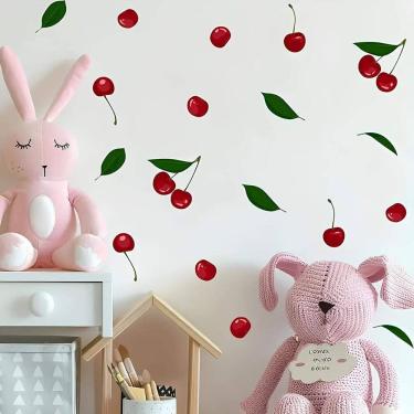 Imagem de Adesivo De Parede Kit De Cerejas