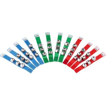 Imagem de Conjunto de instrumentos de sino de trenó de pulso, 12 peças — efeito jingle para música em sala de aula e grupos