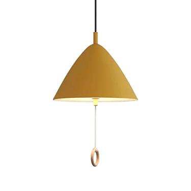 Imagem de CHENKUI Lustres Macaron em forma de guarda-chuva abajur 2 - luz, metal industrial pendente cordão ajustável cores modernas decoração luminárias de teto para ilha de cozinha, quarto, sala de jantar