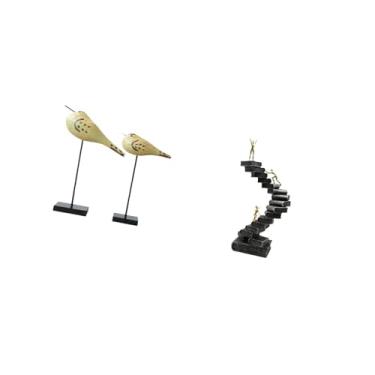 Imagem de Fenteer Estatuetas Modernas Abstratas de Pássaros Pensadores, Esculturas, Resina, Madeira, Artesanato de Animais, Objetos Decorativos para Mesa, Quarto, Estan