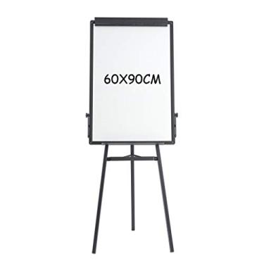 Imagem de CUTPOIY Quadro branco tripé flip chart cavalete 60 x 90 cm, altura ajustável e dobrável, quadro portátil apagável a seco para escritório e família