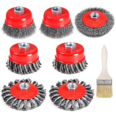 Imagem de Conjunto de rodas de arame Angle Grinder YUEARN 4 1/2 7 pacotes