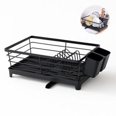 Imagem de Escorredor de Louça Compacto Aço Inox C/ Porta-Talher DEEND