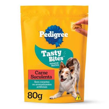 Imagem de Petisco para Cães Adultos Pedigree Tasty Bites Sabor Carne 80g