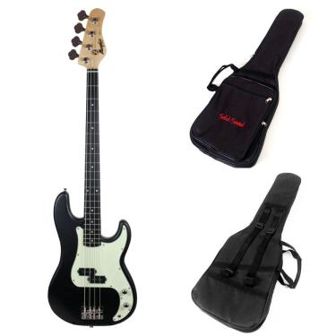 Imagem de Kit Contrabaixo Memphis Tagima MB40 BKS Preto Fosco + Capa