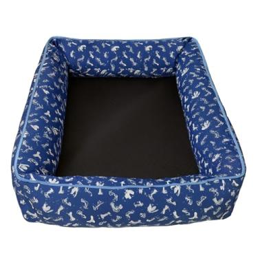 Imagem de Capa Protetora Pet Gigante para Banco Traseiro de Carro - Acessório Automotivo Impermeável com Zíper, Almofadas Laterais e Passagem de Cinto, Transporte Seguro de Cães e Gatos em Viagens(Azul)