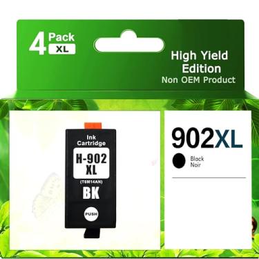 Imagem de Cartuchos de tinta 902XL de substituição para HP 902XL 902 XL cartucho de tinta compatível com impressoras OfficeJet Pro 6978 6968 6958 6962 6970 6954 6960 6950 6979 (preto ciano magenta amarelo)