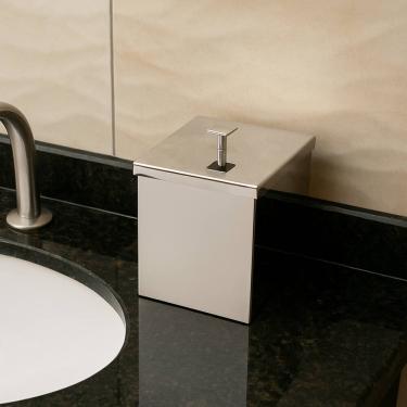 Imagem de Lixeira Quadrada Inox Brilhante - 5,2L