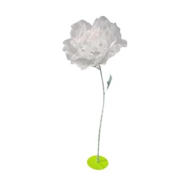 Imagem de oshhni Decoração de cenário artificial do cenário de casamento criativo imenso arranjo floral para festa de cerimônia em casa fora, Branco