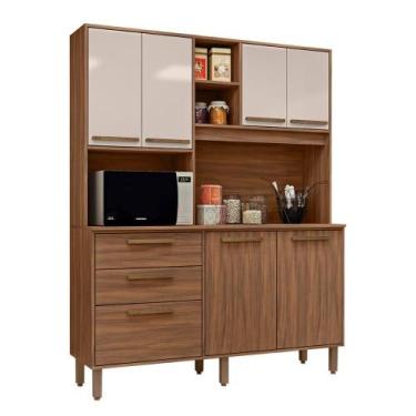 Imagem de Armario de Cozinha New Montevideu 150 cm 7 Portas 2 Gavetas - Dacheri,