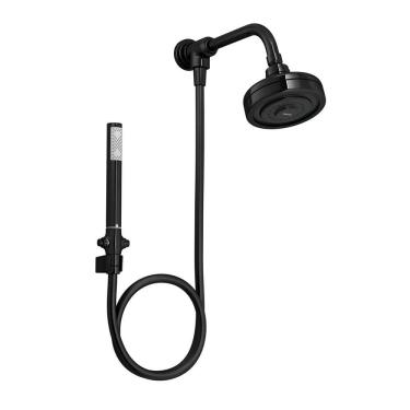 Imagem de Kit Chuveiro Deca C/Desviador Black Noir 1990.BLNO.STDKIT.N