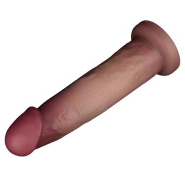 Imagem de Pênis Realístico 9.0 Dupla Densidade Com Controle Remoto Pênis Vibratório Silicone PE286