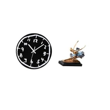 Imagem de Fenteer Relógio de Parede de Acrílico com Bailarina, Ornamento, Arte Minimalista Moderna, Relógio Decorativo com Figura de Bailarina para Cozinha, Escritório,