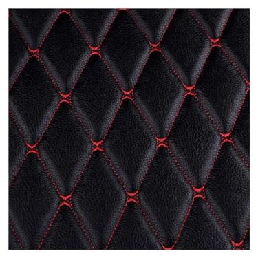 Imagem de Couro sintético acolchoado vinil PVC tecido de couro sintético impermeável tecido de couro sintético acolchoado ponto diamante acolchoado forro de linho estofado (preto 2, 1,6 x 1m)